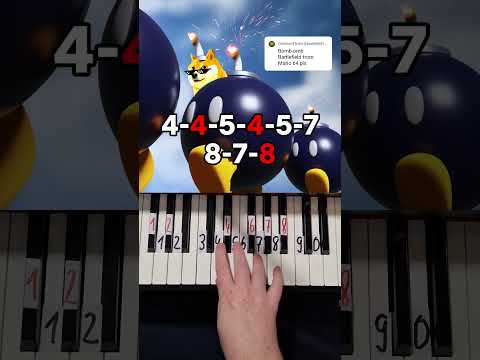 Bob Omb Battlefield Super Mario 64  Piano Tutorial #shorts