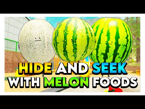 Roblox SECRET STAYCATION HIDE & SEEK WITH MELON FOODS! 🍉