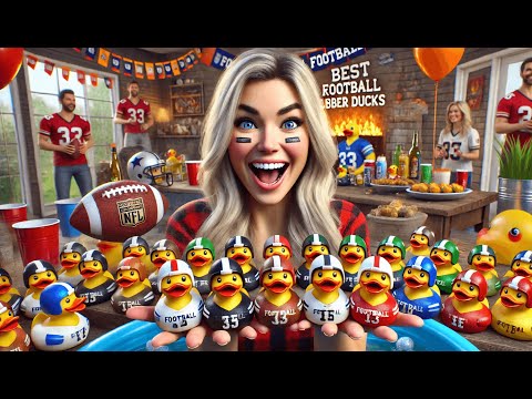 🏈 Best Football Rubber Ducks | Football Rubber Ducks Floating Bath Toy Football Duck Shower Toy 🦆