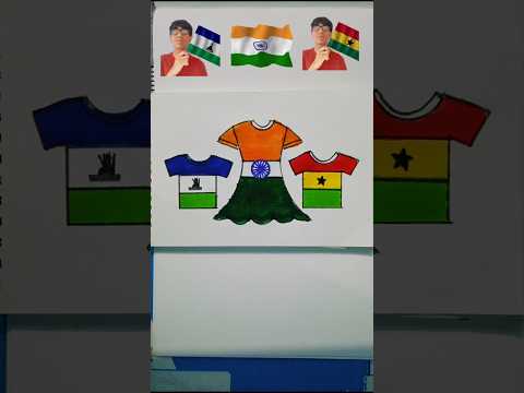 Lesotho 🇱🇸 India 🇮🇳 And Ghana 🇬🇭 Flag Drawing | #shorts #trending