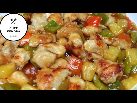 How to Make Pineapple Chicken! Pineapples, vegetables, in a beautiful sauce