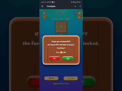 Cowtopia common cow 🐄 nft fusion failed what a shame 😭😭 #video #trending #earnmoney #crypto