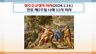 양주순교성지 미사(연중제2주일 나해 11시 미사 2024.1.14.)