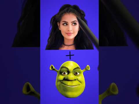 I turned SSSniperWolf into ✨ SHREK ✨ and she looks so CUTEE 🥰 #art #shorts