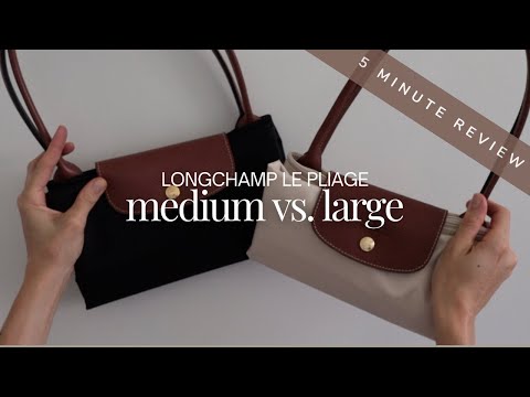 LONGCHAMP LE PLIAGE MEDIUM VS LARGE *5 MINUTE REVIEW* | Comparison, What Fits & My Preferred Size