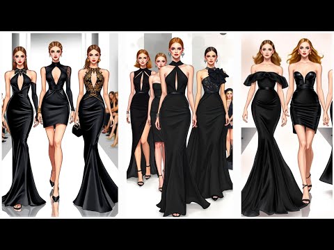 FASHION COLLECTION OF the LITTLE BLACK DRESSES ##littleblackdress #fashionillustration