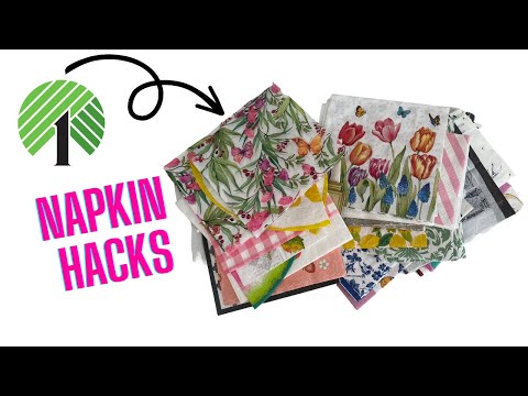 *MUST TRY* DOLLAR TREE NAPKIN HACKS For SPRING! Dollar Tree Napkin Crafts