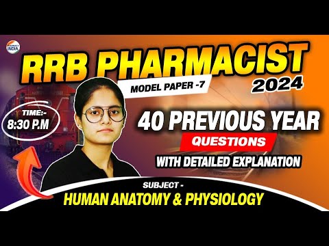 RRB Pharmacist | Model Paper - 7 | HAP | 40 Question with Detailed Explanation | #rrbpharmacist