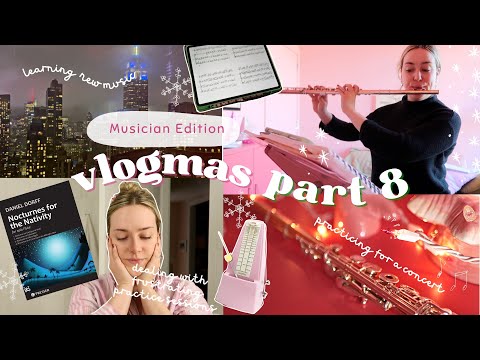 Learning new music 🎵 dealing with frustrating practice sessions | flute player vlogmas 2023 part 8