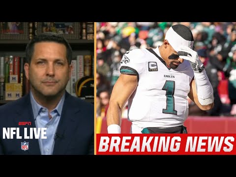 ESPN [BREAKING NEWS] Eagles rule QB Jalen Hurts out vs. Cowboys due to a concussion | NFL LIVE