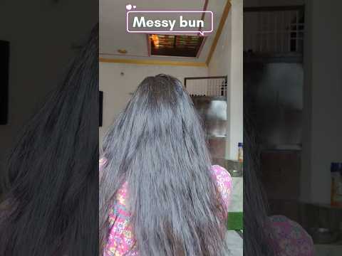 Messy Bun hairstyle | summer hairstyle #shorts #hairstyle #hairstyles #hairtutorial #explore #hair