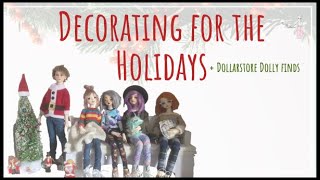 Cheap Bjd Christmas Diorama + Dollar store Dolly finds