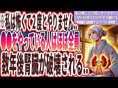 【私は２度とやらない】「なぜか日本人だけがやり続ける、腎臓を破壊するあのヤバい習慣で数年後、腎臓が腐っていく...」を世界一わかりやすく要約してみた【本要約】