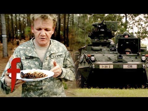 Gordon Cooks Wild Hog BBQ for the U.S. Army | The F Word