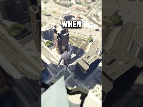 Falling from the highest building drunk😱in GTA games! #gta #shorts #grandtheftauto #gaming