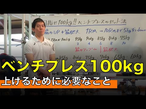 【ベンチプレス】100kg上げるための考察