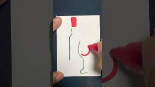 Wine ART || khunman #shorts #youtubeshorts #viral #share #subscribe #art #drawing #cute