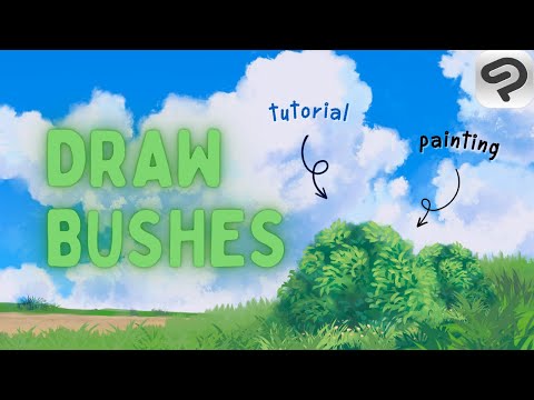 How to Draw Bushes like Anime Background - Clip Studio Paint Drawing Tutorial