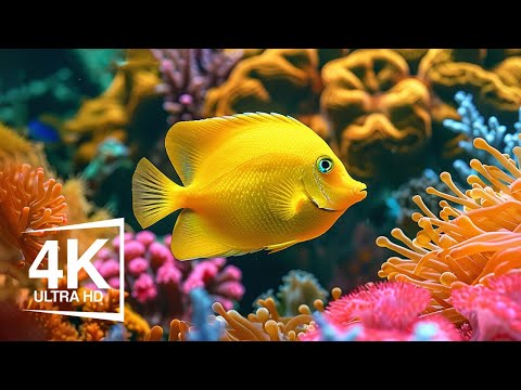 4K (ULTRA HD) Underwater Wonders + Relaxing Music - The Best 4K Sea Animals for Relaxation