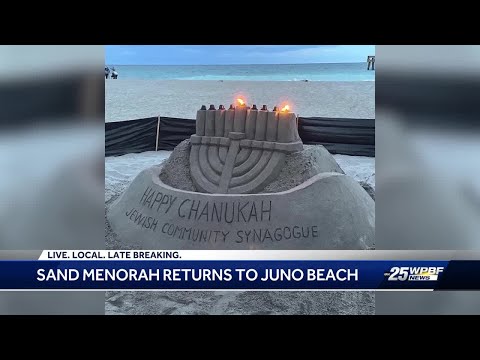 Sand menorah to return to Juno Beach