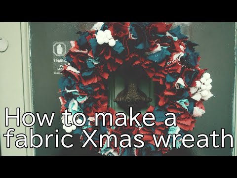 How to make a Xmas wreath with scrap fabrics