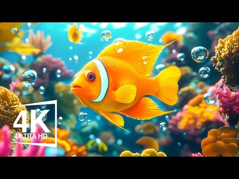 [NEW] 3HRS Stunning 4K Underwater Wonders + Relaxing Music | Coral Reefs & Colorful Sea Life #6