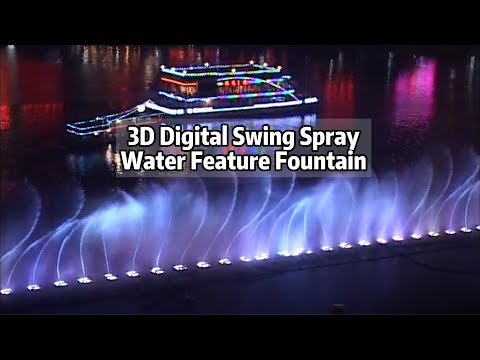 Outdoor Lake 3D Digital Swing Spray Water Feature Fountain