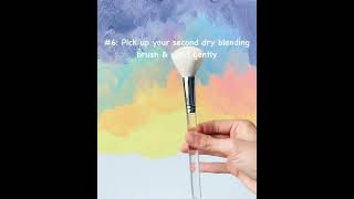 6 Easy steps on how to blend with acrylics 🎨 #acrylicpainting #artlesson #blendingtechnique