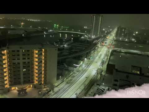 First snow fall in Nagoya Japan | beautiful night view from my balcony |Urooj khan vlogs 27jp