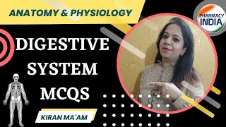 DIGESTIVE SYSTEM MCQs | ANATOMY & PHYSIOLOGY |