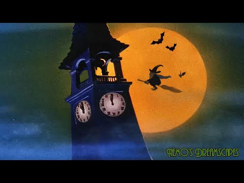 A Spooky Night in Halloween Town 👻 Vintage Halloween Oldies music + reverb 🎃 spooky sounds ASMR