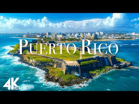 FLYING OVER PEURTO RICO(4K UHD) - Relaxing Music Along With Beautiful Nature Videos(4K Video Ultra )