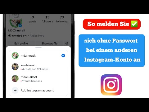 So melden Sie sich ohne Passwort bei einem anderen Instagram-Konto an