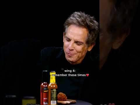 Ben Stiller's reaction to every wing on Hot Ones 💀