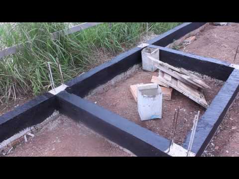 CONSTRUINDO A PRÓPRIA CASA #4 - VIGA BALDRAME PRONTA E IMPERMEABILIZADA.