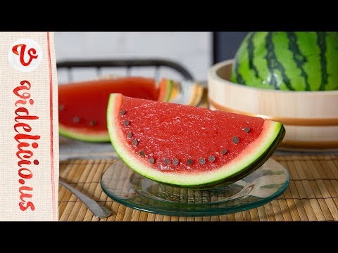 まるで本物？果汁たっぷり！スイカまるごとゼリー｜How to make Whole Watermelon Jelly