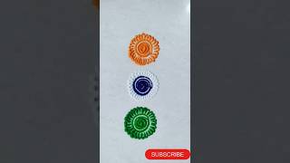 Republic day rangoli design #shorts #trending #viral #reels #satisfying #relaxing #ytshorts