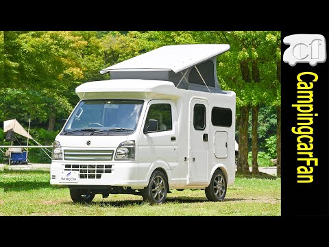 Morning One Camper Just : Shin Soubu] Japanese Micro Motorhome with Cooler as Standard Equipment