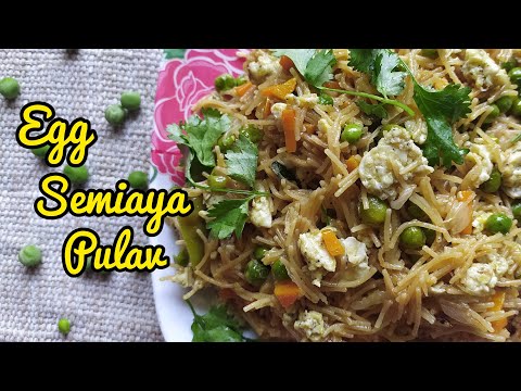 Egg Semiya Pulav | Egg Semiya Upma | Vermicelli Egg Pulao