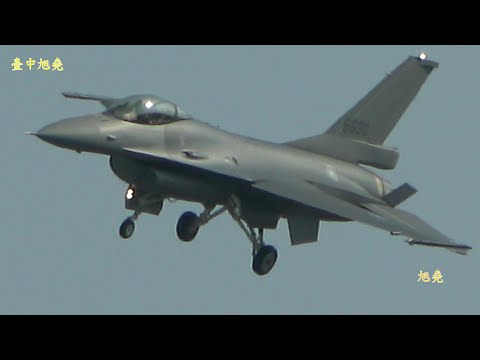 構改升級版F-16Viper交機前測評飛行SFO高-低空盤旋熄火降落穿越爬升.