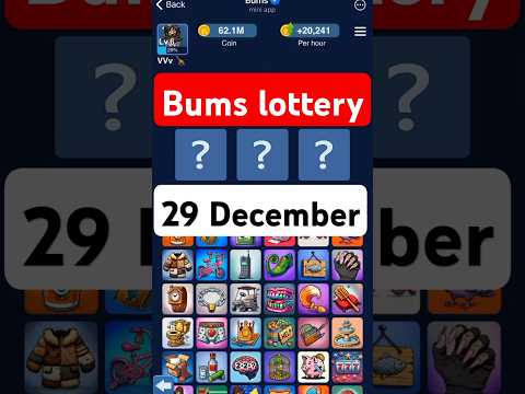 Bums lottery cards today 29 December | Bums Daily Lottery Cards | Bums combo cards today #bums