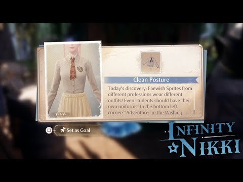 Clean Posture Shirt Sketch Location - Chic Elegance Top | Infinity Nikki