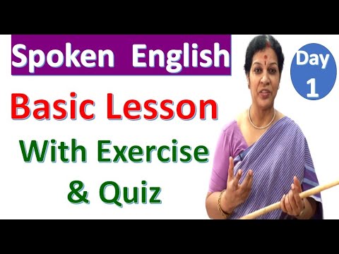 1. Spoken English Basic Lesson With Exercises & Quiz