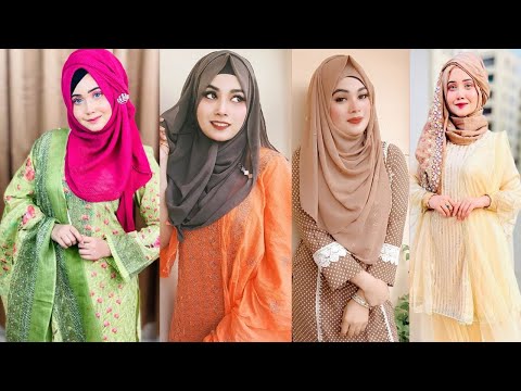 Latest Salwar Suit and Hijab Looks 2024-25//How to Match Hijab with Salwar Suits//Party Hijab Style