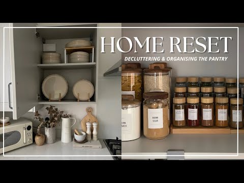 HOME RESET & DECLUTTER| ORGANISING OUR PANTRY| Katie Peake