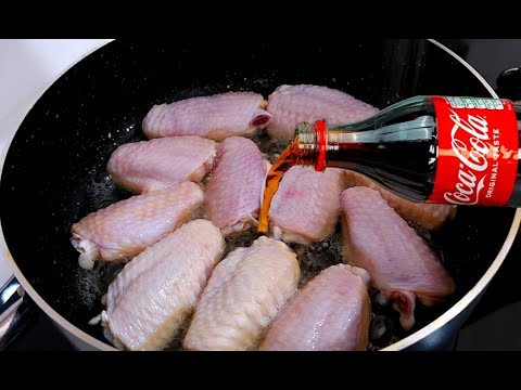 Unconventional cooking of chicken wings with Coca-Cola🍗Very tasty and easy