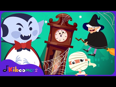 Hickory Dickory Dock - Halloween Spooky Fun | The Kiboomers Kids Songs and Nursery Rhymes