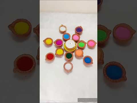 Easy rangoli idea 😍😍how to make easy rangoli tricks #shorts #diwali