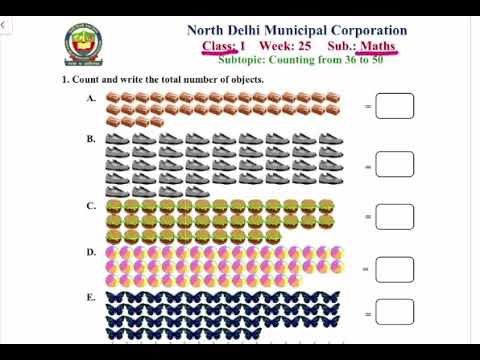 Class 1 Maths | Counting from 36 to 50 | week 25 | FirstStep | worksheet Solution 08.12.2020