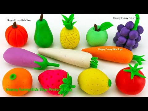 Learn Names of Fruit with Play Doh Making Ice Cream Popsicle and Cookie Molds Zuru 5 Surprise Toys